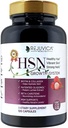 Vitamines de peau et ongles de cheveux - Système HSN - Supports Cheveux, peau et ongles sains - Remède encapsulé avancé - Formulé avec Oligonol, Biotine, Collagène, MSM, Hyaluronique Acide et plus