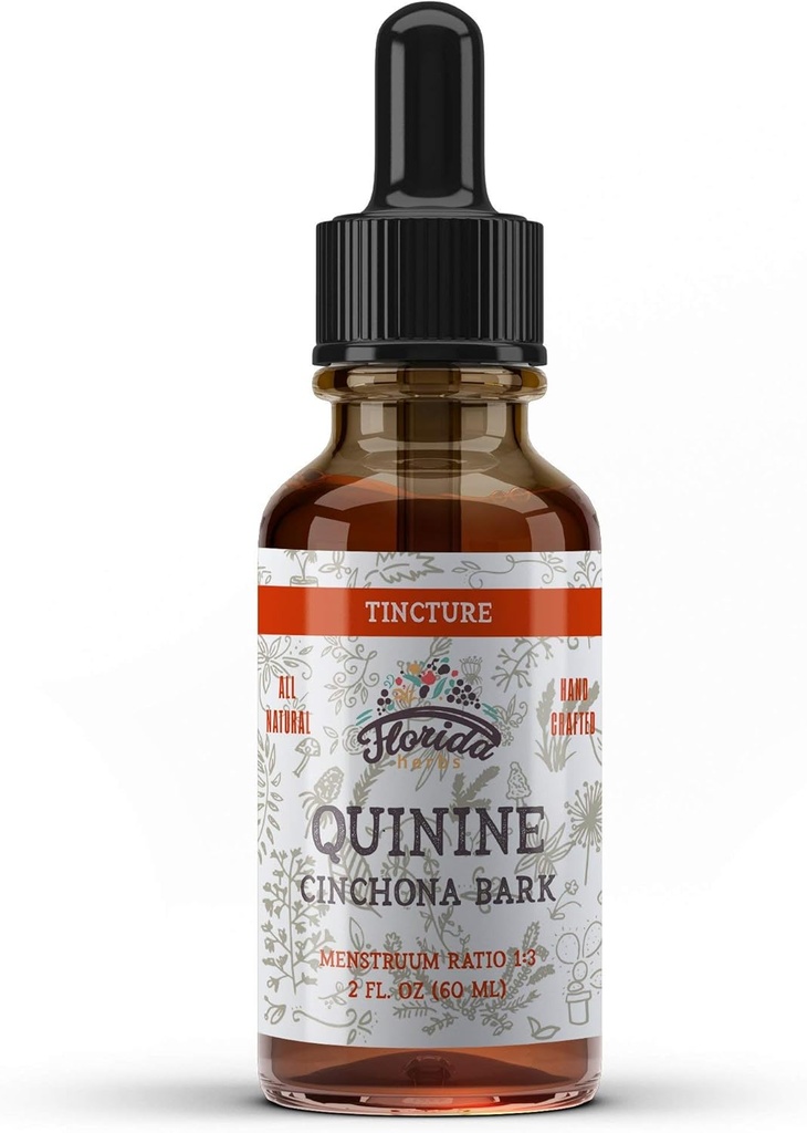 Teinture de Quinine Biologique Quinine séchée Barque Supplément à base de plantes- Sans OGM Glycérine végétale 670 mg