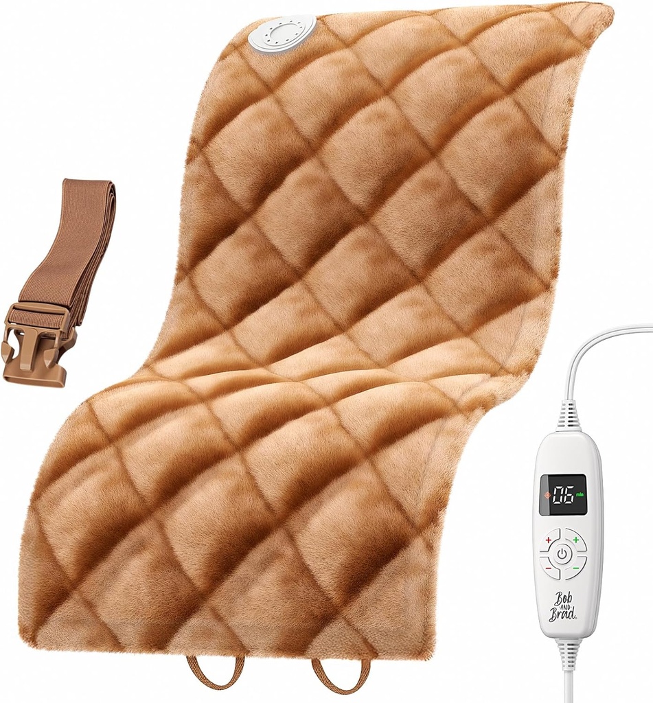 BOB AND BRAD Pad de chauffage pondéré avec thérapie infrarouge Far, Grand Pad de chauffage pour le dos du corps douleur musculaire profonde, Cadeau pour les femmes de famille hommes, ETL Certifié & FSA/HSA Admissibles 2,4lbs, 12"x24"