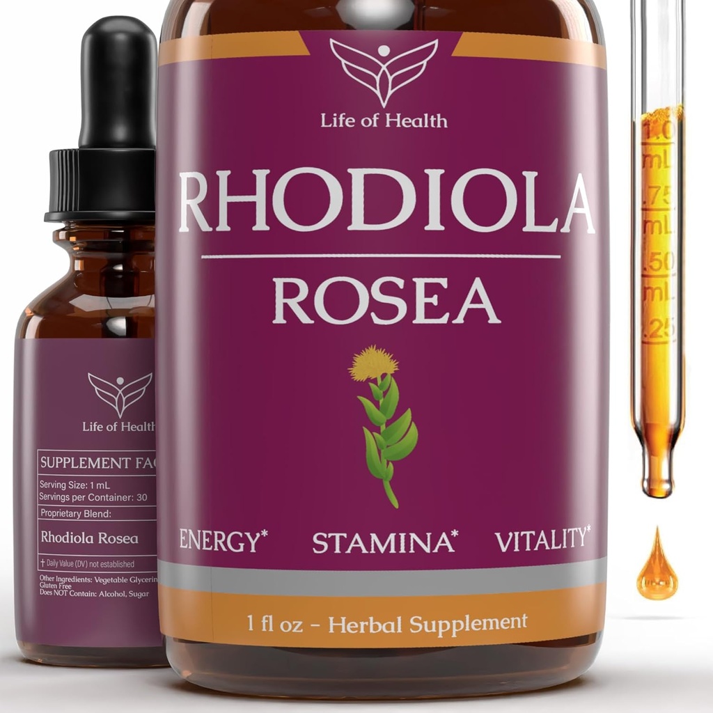 Rhodiola Rosea Tincture - Rhodiola - Rhodiola Extract - for Energy, Stamina, Cognitive Support & Much More - Energy Supplements - Rhodiola Tincture - Rhodiola Supplement - (1)