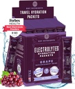 Paquets de poudre pour électrolytes - Fruity Grape 40 Packs d'hydratation - Poudre d'hydratation de voyage - Pas de sucre, pas de calories, sans gluten - Fabriqué aux États-Unis
