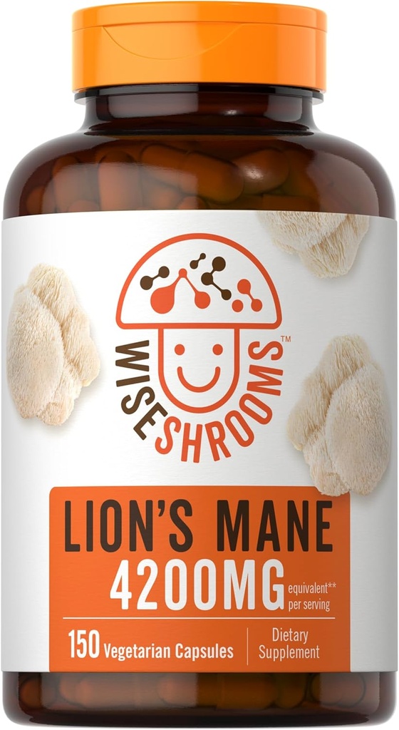 Carlyle Lions La Mane Complément Capsules 4200 mg de 150 Count, Végétarien, Non-OGM, Sans gluten