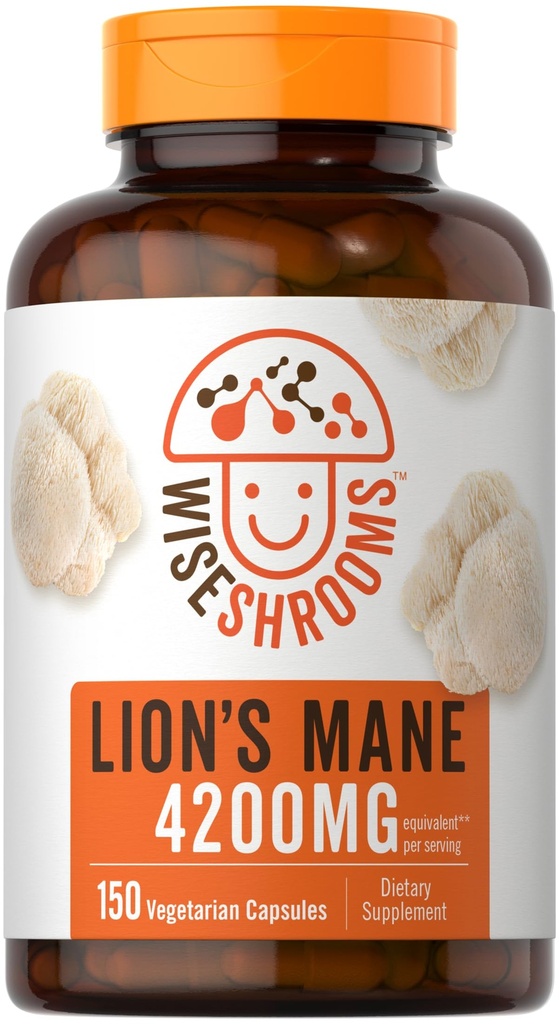 Carlyle Lions Mane Mushroom | 150 Capsules | with Bioperine Extract | Vegetarian, Non-GMO, Gluten Free | Wiseshrooms