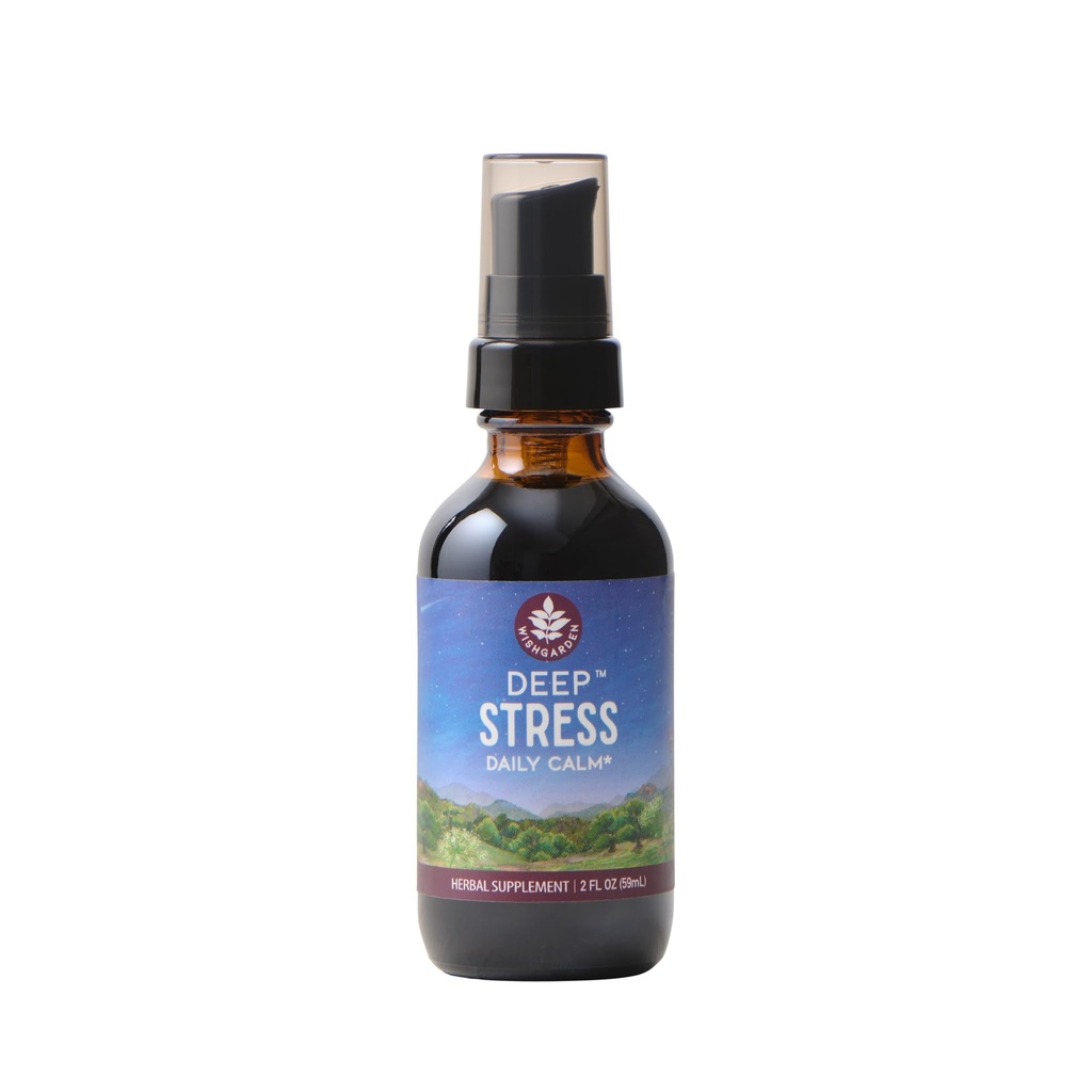 WishJarden Herbs Stress profond avec Ashwagandha - Plant-Based Liquid Herbal Adrénal Support Supplément avec Ashwagandha Racine et Powerhouse Adaptogènes pour le soulagement du stress, Teinture de stress à action rapide, 2oz