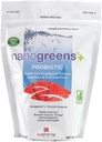 Biopharma Scientific Nanogreens+Probiotic: Greens Superfood Fruit & Légume Poudre Smoothie Mix & 5 Million Probiotiques pour la santé digestive avec Spiruline, Chlorella, Fraise, 30 portions