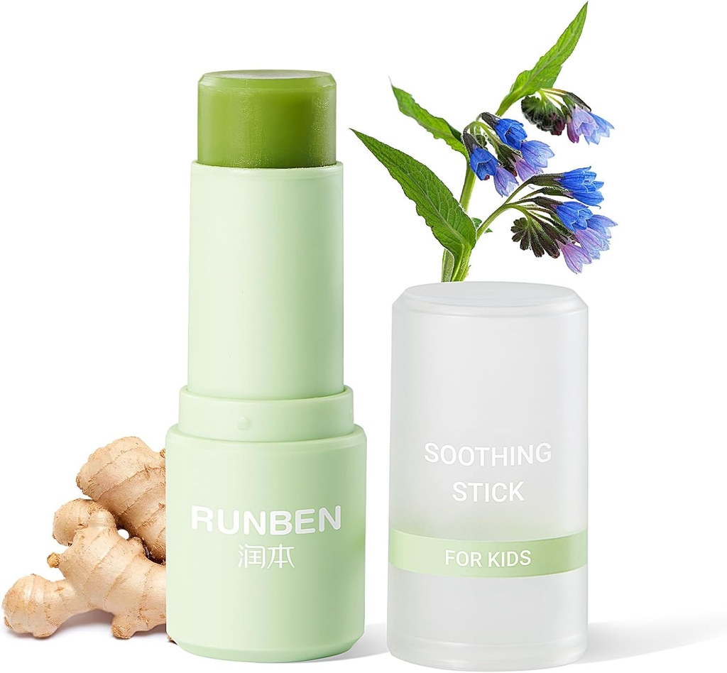 RUNBEN Bâton anti-démangeaison, Safe Ditch Relief pour les bébés et les enfants, Crème anti-démangeaison pour Bug Bite, base végétale, facile à utiliser, 0,24 oz