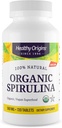 Origines saines Spiruline biologique 500 Mg (Certifié biologique, certifié Kosher, naturel, non-OGM, sans gluten, super-aliments végétaliens), 720 comprimés