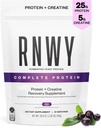 25g Protéines d'açai + 5g Poudre de créatine, Protéines végétales véganes avec enzymes digestives pour construire et récupérer, 21 portions