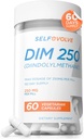 Supplément DIM 250 mg avec biopérine, équilibre œstrogène et équilibre hormonal pour les femmes et les hommes, suppléments de ménopause pour les femmes, soutien antioxydant, capsules véganes, 60 Ct, 2 mois d'approvisionnement