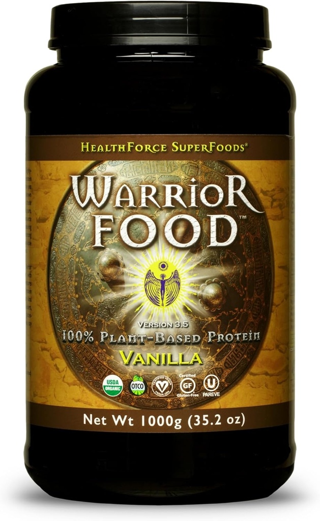 SOINS DE SANTÉ SUPERFOODS Warrior Food Protien Poudre - Vanilla Flavor - 1000 Grams