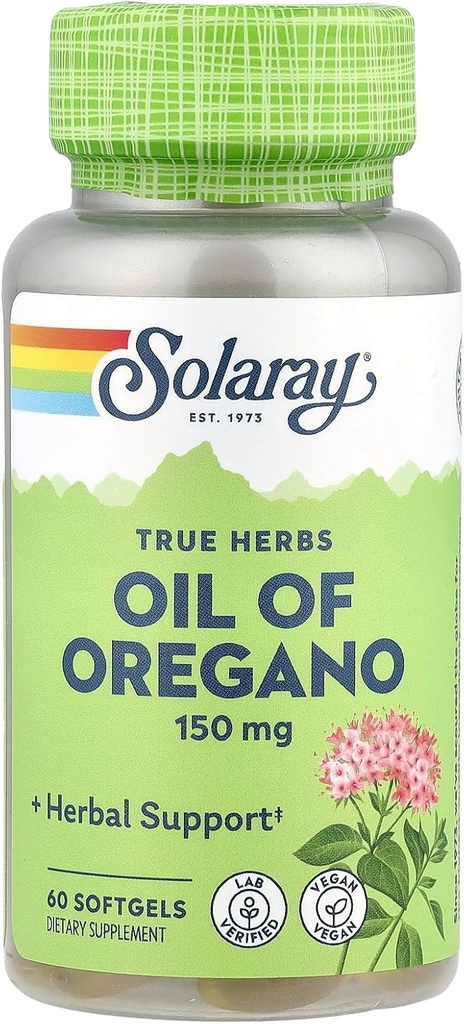 Huile solaire de supplément d'origan, 150 mg, 60 Nombre