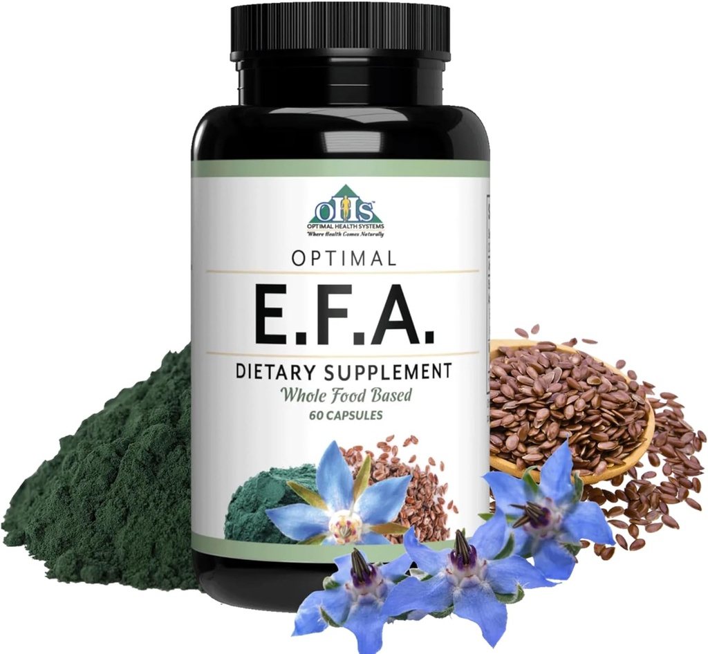 Systèmes de santé optimaux EFA=1 000 mg de Borage, de Lin et d'huile d'algues
