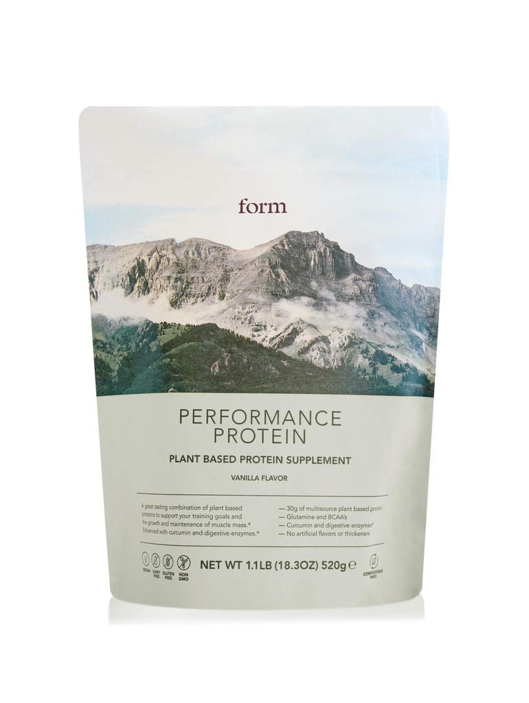 Forme Performance Protéines - Poudre de protéines végétales - 30g de protéines végétales par portion, avec BCAAs et enzymes digestives. Parfait. Goûtez à l'eau! (Vanilla)