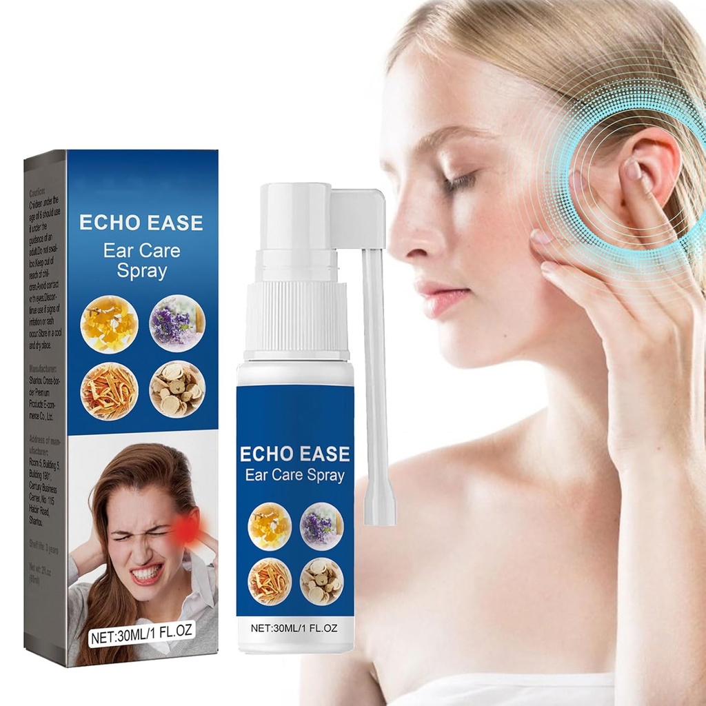 GERRIT Echo Ease Acouphène Inhalateur, Vaporisateur de Relief d'Acouphène pour les Oreilles Anneaux, Vaporisateur de Relief d'Acouphène Echo Ease (1PCS)