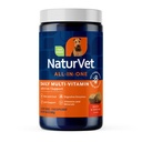 Supplément pour chien tout-en-un de NaturVet - pour le soutien articulaire, la digestion, la peau, le soin du manteau – Multivitamines pour chiens avec minéraux, Omega-3, 6, 9 – Vitamines sans blé pour chiens – 120 Mâches molles