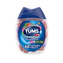 TUMS Chewy Bites Comprimés antiacides pour le soulagement des brûlures d'estomac et le soulagement de l'indigestion acide, baies assorties - 60 Nombre