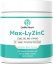 Max-LyZinC=L-Lysine 1100 mg + Zinc 6 mg + Vitamine C 100 mg - Supplément 3-en-1 pour maintenir le sucre dans le sang déjà dans l'intervalle sain - Poudre à une prise par jour