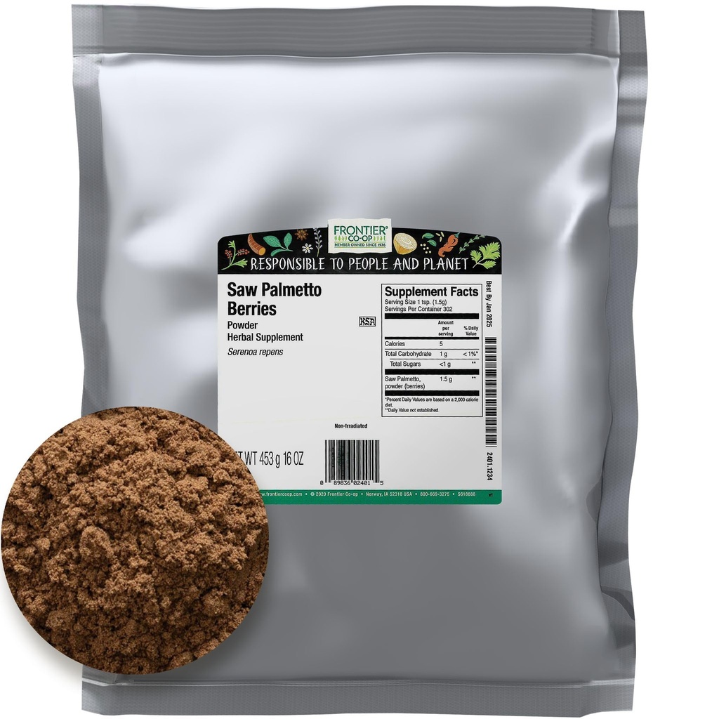 Frontier Saw en vrac Palmetto Berries poudre, 1 livre