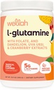 Wellah L-Glutamine Poudre Tropical Punch (50 portions) - 5g L-Glutamine par portion, sucré avec Stevia