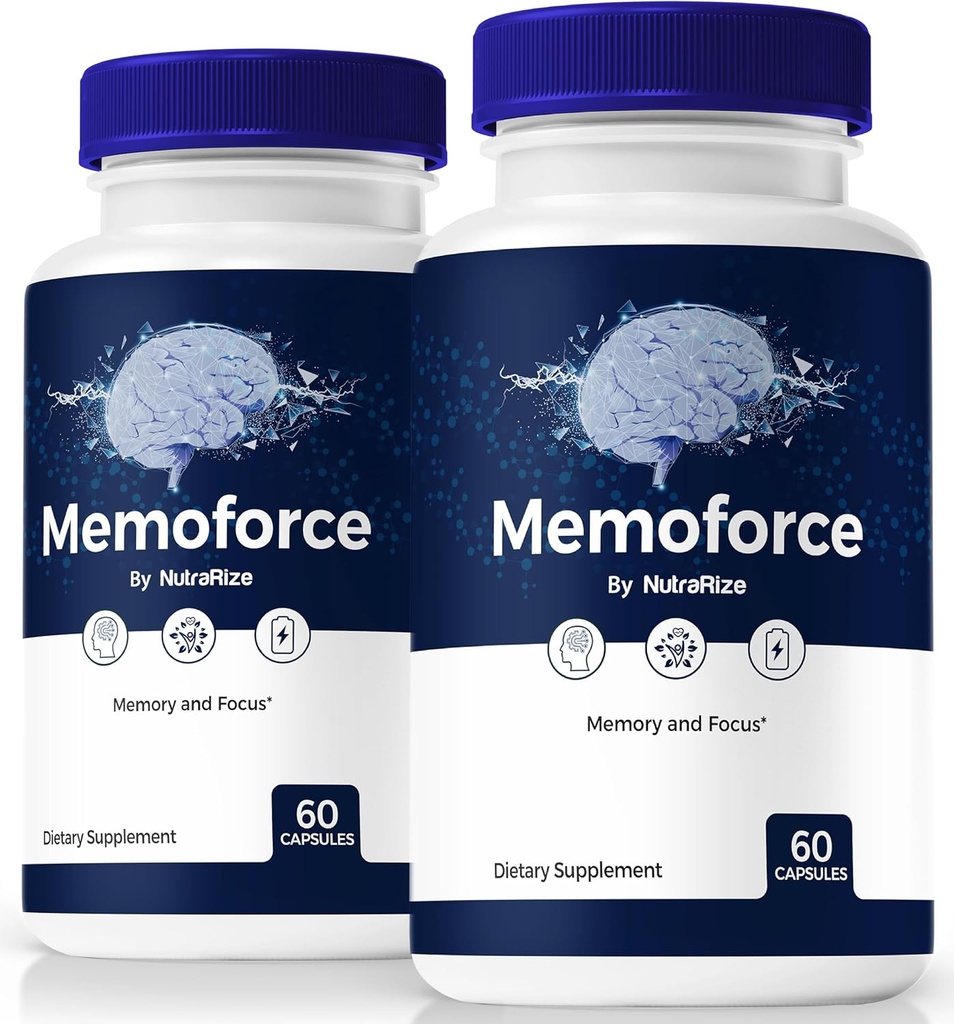 (2 Pack) Mémo Force Pills, Débloquez votre plein potentiel avec Mémo Force Capsules - Supporte Mémoire, Focus et Concentration, Pour la santé équilibrée et la fonction, Avis officiels de Mémo Force (120 Capsules)