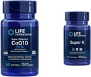 Extension de vie Super Ubiquinol CoQ10 avec soutien Mitochondrial amélioré et super K, vitamine K1, vitamine K2 mk-7, vitamine K2 mk-4