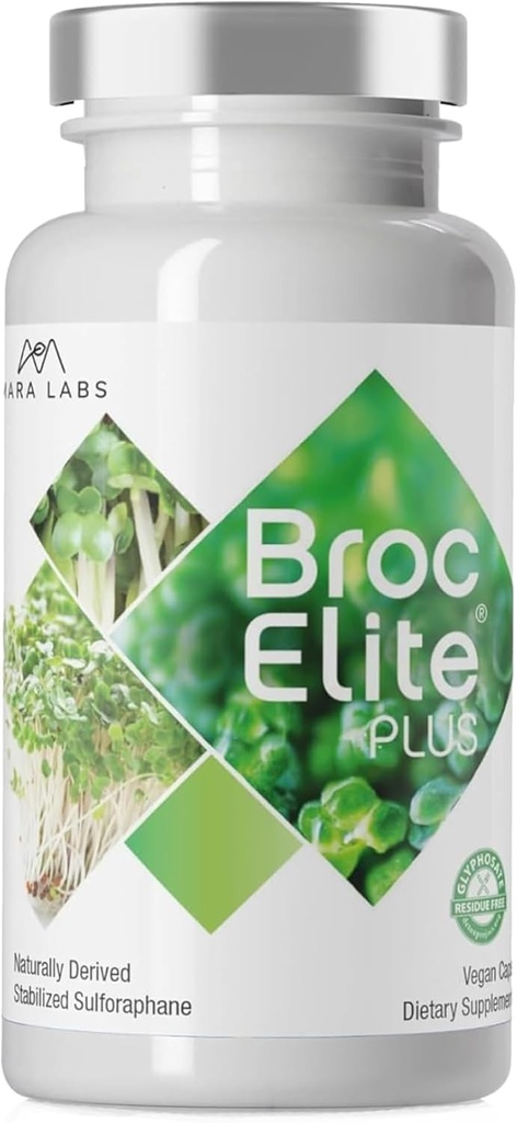 Mara Labs Broc Elite Plus | Broccoli Supplement w/Stabilized Sulforaphane Extract | Zero Glyphosate Residue | 60 Vegetable Capsules