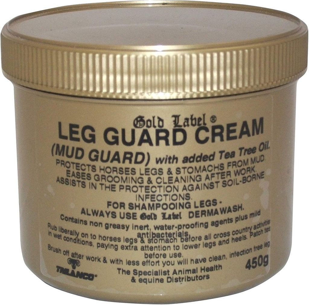 Crème de protection des jambes, étiquette dorée, protection de la boue pour chevaux, 450 Gm
