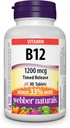 Webber Naturals Vitamine B12 Sortie en temps voulu 1200mg 80 comprimés