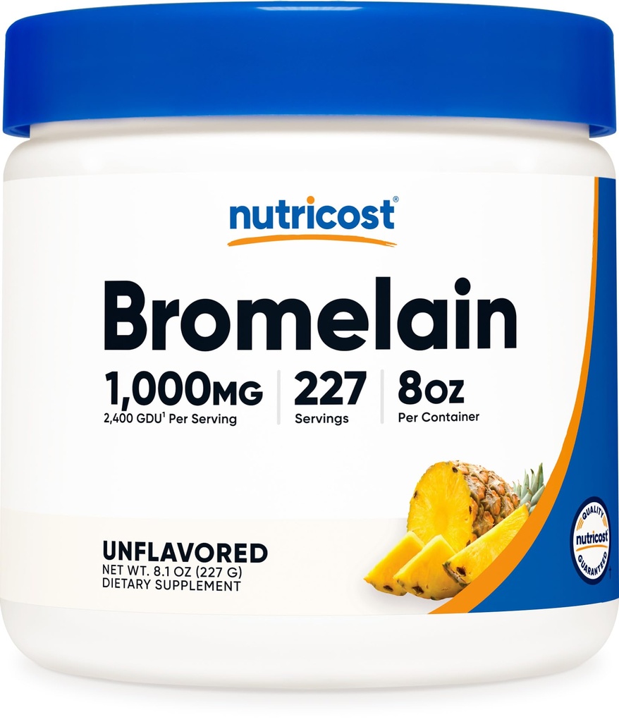 Poudre de bromelain Nutricost 8 OZ - Non-OGM, végétarien, sans gluten