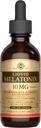 SOLGAR Melatonine liquide 10 mg, saveur de cerise noire naturelle - 2 fl oz - Idéal pour Jet Lag - Vegan, sans gluten et sans laiterie, casher - 59 portions