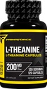 Primaforce L-Theanine Capsules (120 Capsules, 200mg L-Theanine Per Serving) - Theanine Amino Acid Supplement
