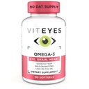 Viteyes Omega-3 Supplément santé de la vision, supplément diététique riche EPA et DHA, 90 Softgels