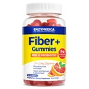 Fibre d'enzyme+ Gommies avec prébiotiques et probiotiques pour la régularité quotidienne, végétarienne, fibre de 5g, supplément de fibre naturelle, pour les hommes et les femmes, saveur orange de sang, 90 ct