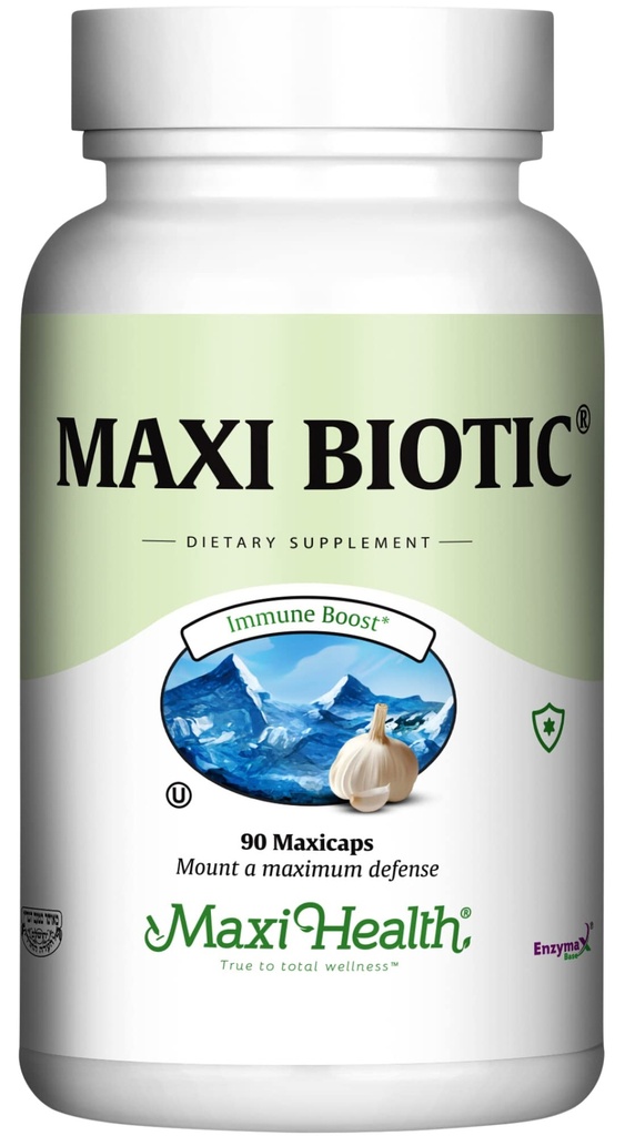 Maxi Health - Maxi Biotic Capsules d'extrait d'ail vieillis (90 comte)