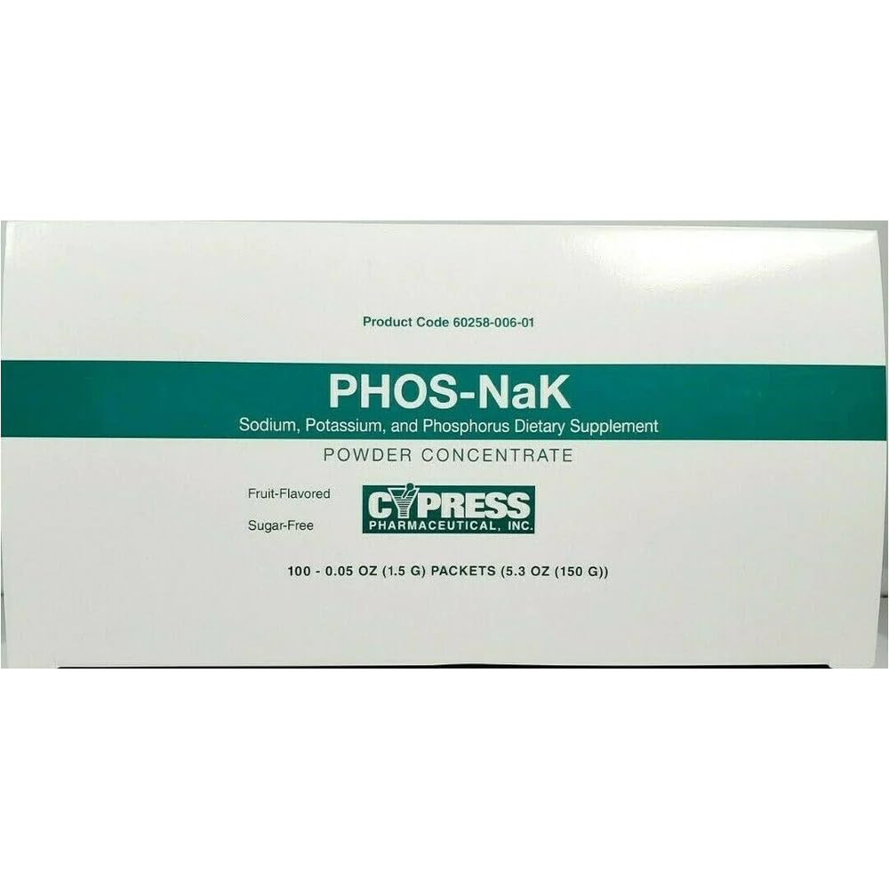 MCK27102700 - Cypress Pharmaceutical Phos-NaK Dietary Supplement Sodium / Potassium / Phosphore 160 mg - 280 mg - 250 mg Dose unitaire, concentré de poudre orale Fruit Flavor