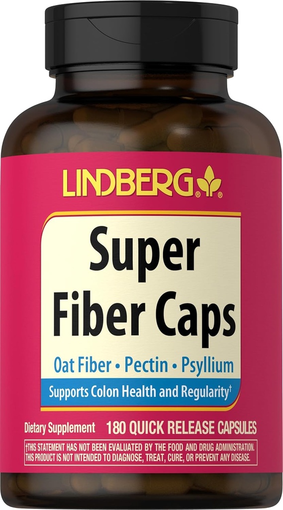 Lindberg Super Fibre Supplément de 180 capsules d'avoine, de pectine et de psyllium