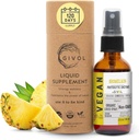 Extrait d'ananas bromélain cru biologique - puissance améliorée 500mg, pour les enfants et les adultes - pour la santé digestive, la réponse inflammatoire et la guérison - non-OGM - 60ml 120 jours