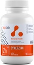 ATP LAB Synerzinc 90 capsules - Supplément de zinc végétalien pour hommes et femmes - Suppléments minéraux de zinc - Peau saine - Vitamines de zinc pour adultes