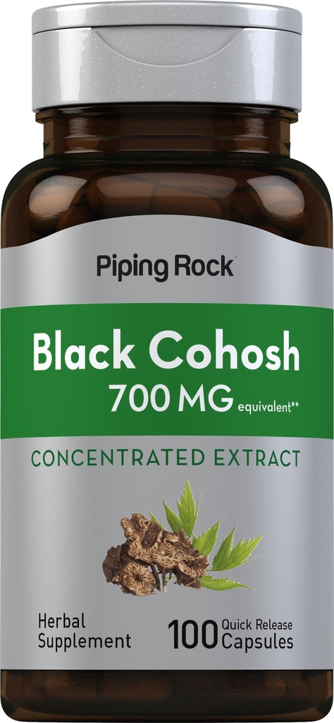 Extrait de racine de Cohosh noir de Rock Pipeping 700 mg de 100 Capsules Concentré