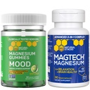 Natural Stacks Magtech + Mood Magnesium Gummies Bundle - 4 Forms of Magnesium - Supports Relaxation and Brain Health* - 120 Pieces