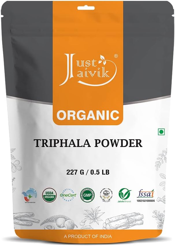Juste Jaivik 100% Bio Poudre de Triphala 227 gm / 0,5 lb.