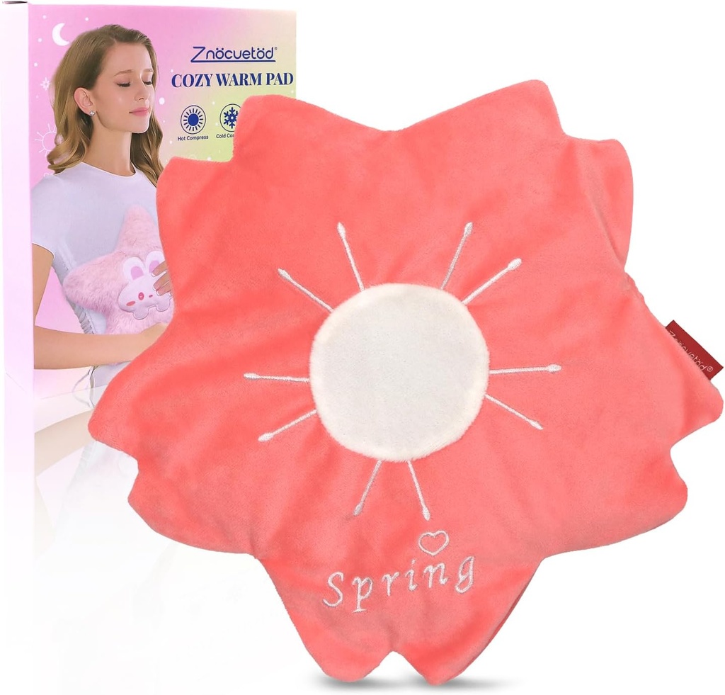 Plaque chauffante micro-wavable pour l'époque Crampes Pain Relief- Plaque chauffante micro-ondes pour les femmes avec un pack de chaleur humide pour la nuque Epaule mignon doux Comprimé chaud Cozy Pad Valentines Cadeaux pour les filles