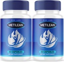 (2 Pack) Metilean supplément de perte de poids, les pilules diététiques Metilean à fondre gras ventre Stubborn, Metilean formule avancée à perdre livres, Pastilles Metilean Avis (120 capsules)