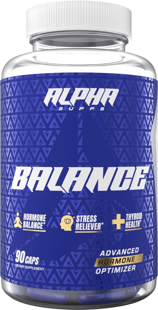 Alpha Supps - Alpha Balance (Hormonal and Healthy Stress Level Support) avec Inositol et Ashwagandha 90 Capsules