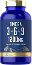 Carlyle Omega 3 6 9 Supplément $ 1 200mg $ 180 Capsules Softgel $ Complexe Triple Omega $ Huiles de poisson, de lin et de fourrage avec EPA et DHA $ Non-OGM et sans gluten