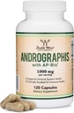 Andrographis Capsules Max Andrographides - 1 000 mg Taille de la portion (120 capsules) avec AP-Bio (extrait de Paniculata d'Andrographis Patented) - cliniquement étudié pour le système immunitaire santé par double bois