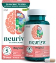 NEURIVA original Décaféiné cliniquement testé Cerveau Nootrope Supplément pour mémoire, focus et concentration, NeuroFacteur et Phosphatidylsérine, 28ct Capsules