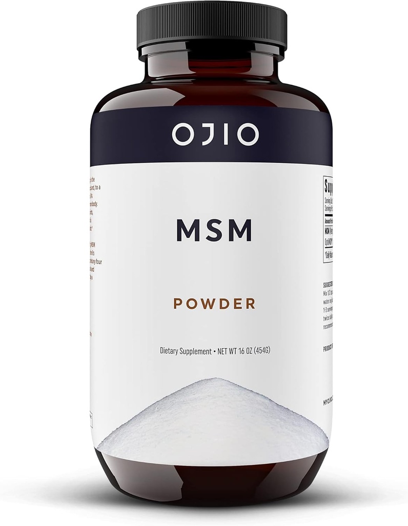 Pure OptiMSM Poudre MSM - Supplément MSM - articulaire, peau, cheveux, ongles - Casher, végétalien, sans gluten, sans OGM, sans pesticides ou herbicides - 16 oz (paquet de 1)