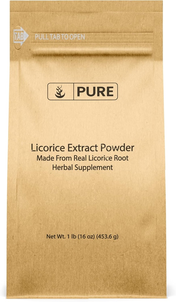 Ingrédients originaux purs Extrait de réglisse (1 lb) Sans OGM, sans gluten, poudre de Mulethi