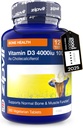 Zipvit Vitamine D3 4000iu x 360 Comprimés - Vitamine D.S. haute résistance soutient la fonction osseuse et musculaire - maintient le système immunitaire